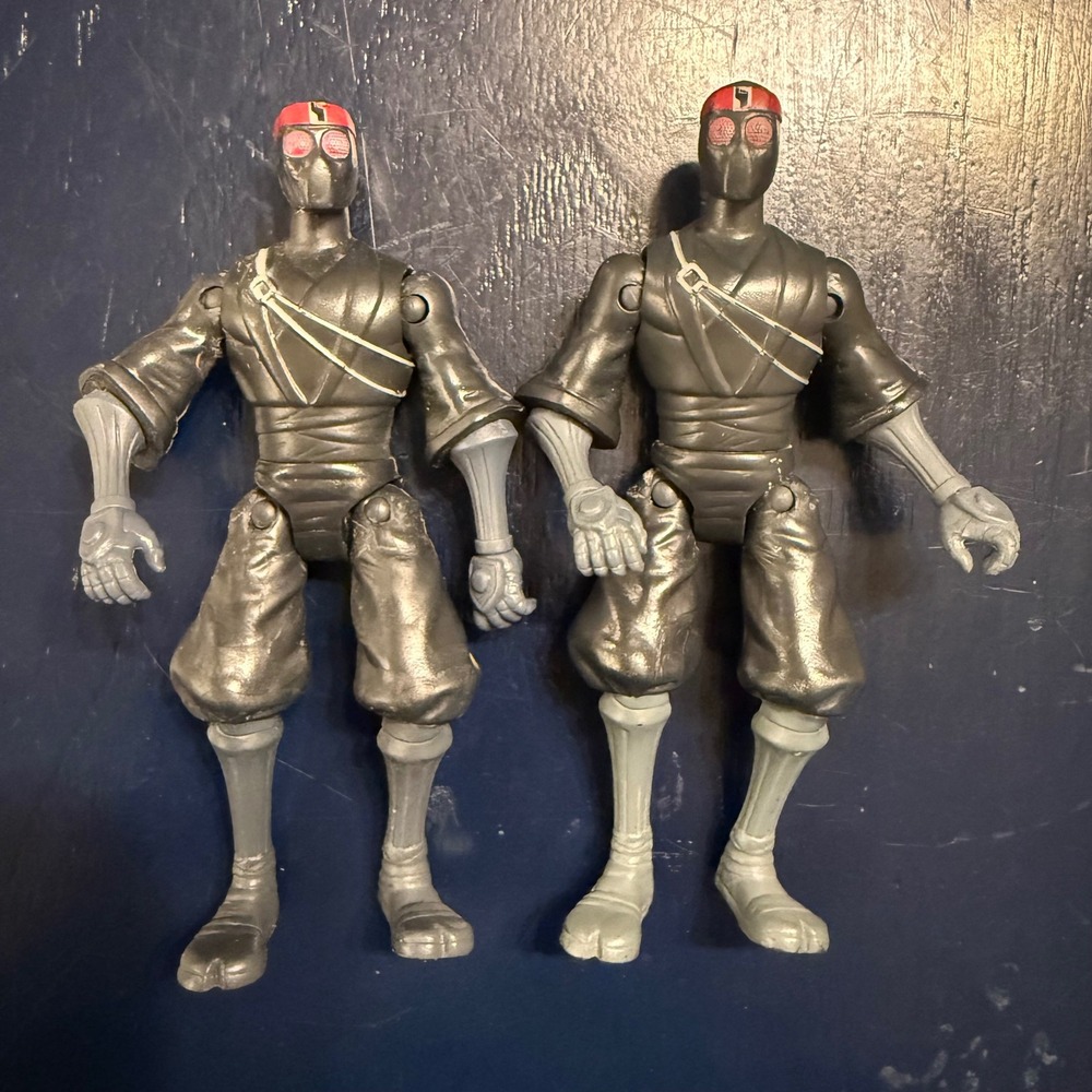 Playmates TMNT Foot Soldier 5" Grey 2012 Action Figure Lot of 2 NN3245 NN2170
